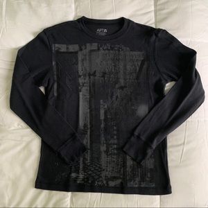 Apt. 9 Graphic Waffle Knit Long Sleeved Tee